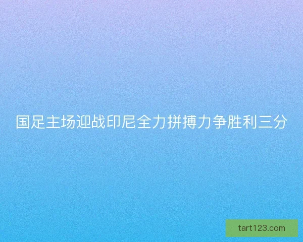 国足主场迎战印尼全力拼搏力争胜利三分