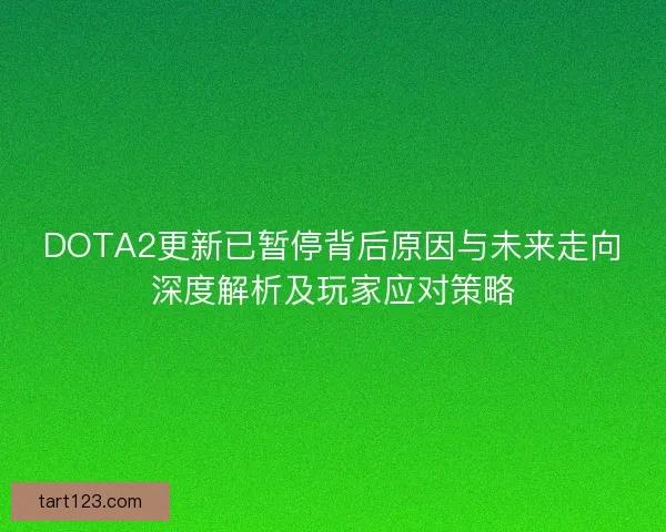 DOTA2更新已暂停背后原因与未来走向深度解析及玩家应对策略